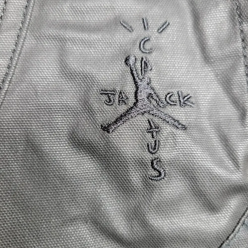 NWT Jordan Nike x Cactus Jack Shorts Men Size 34 Black Coated Waxed Travis Scott